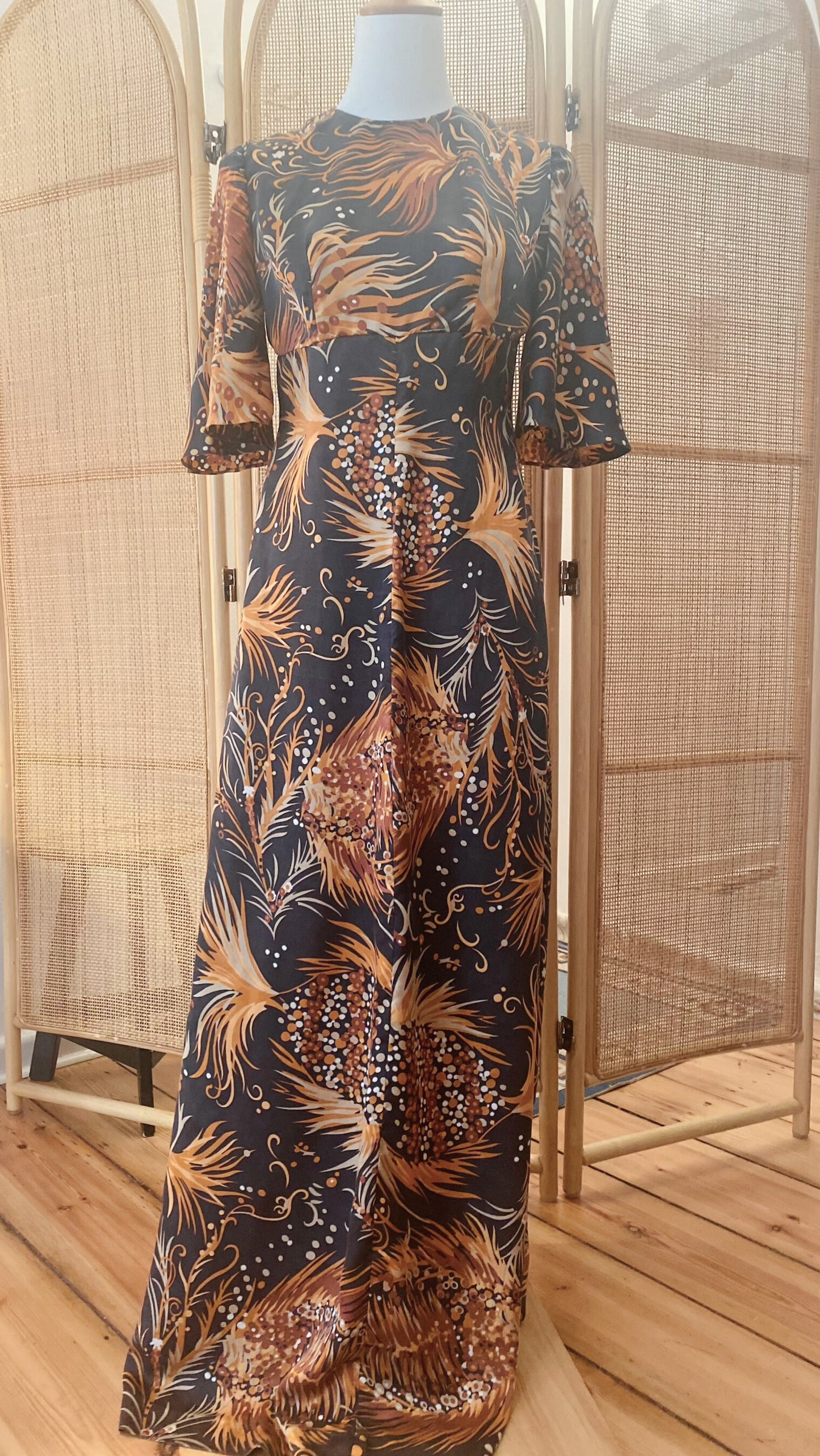 Handmade Silk Peacock Dress