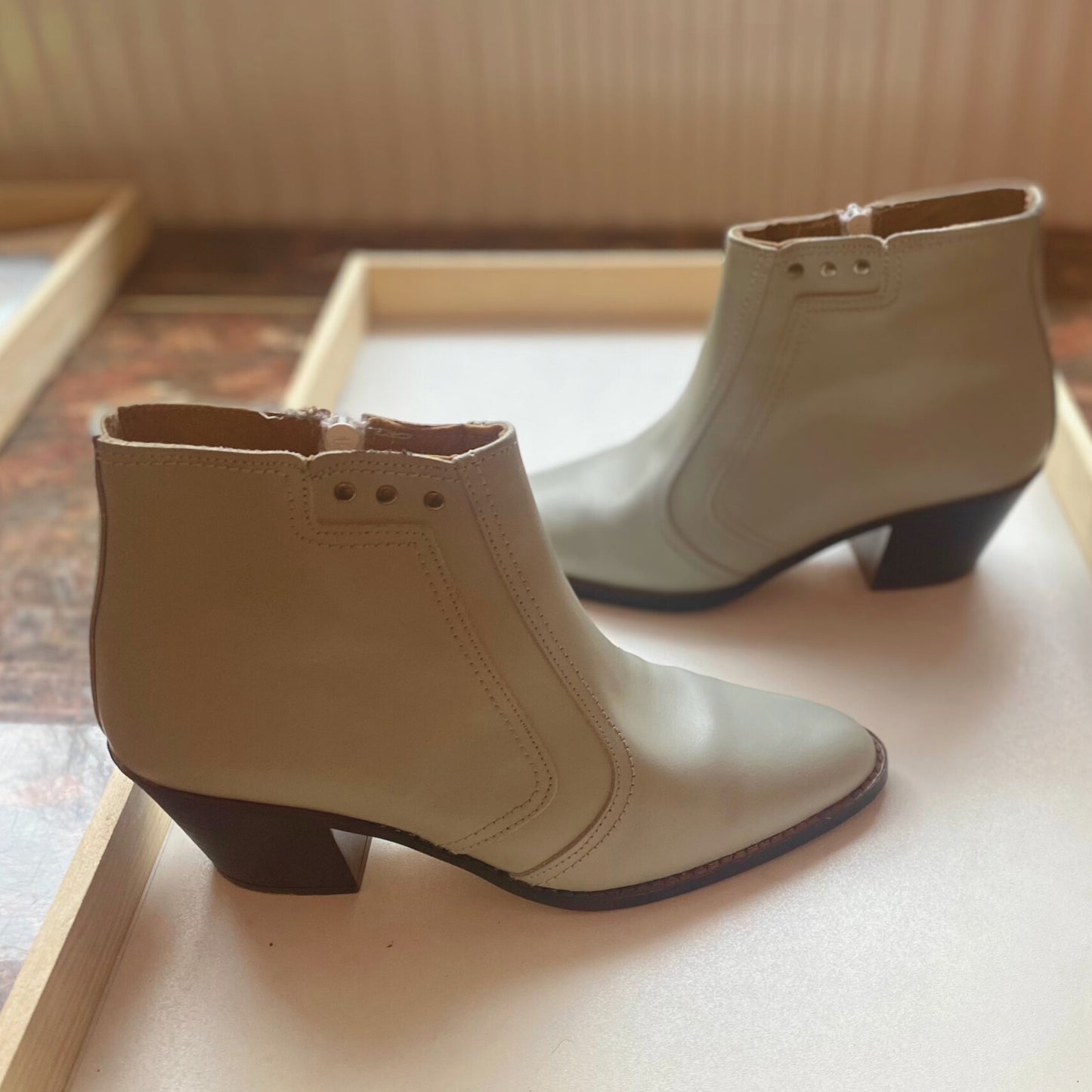 Pale Blue Ankle Boots