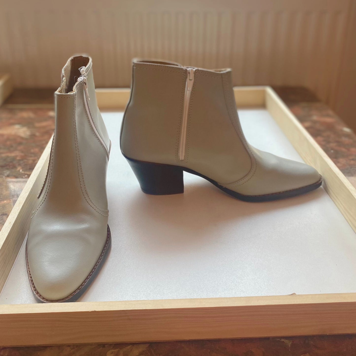 Pale Blue Ankle Boots